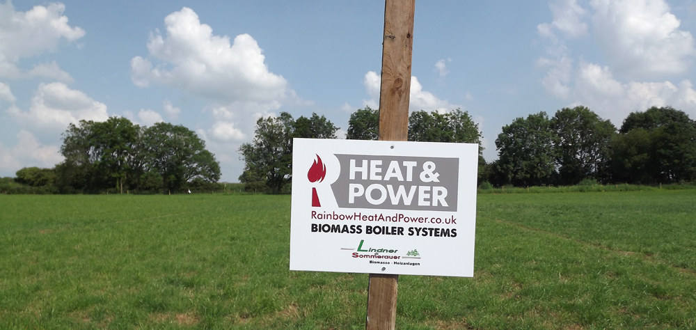 Rainbow Heat and Power sign